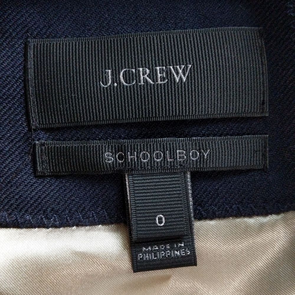 J. CREW Original classic schoolboy navy gold button wool blend 28233 blazer 0 - Picture 6 of 12